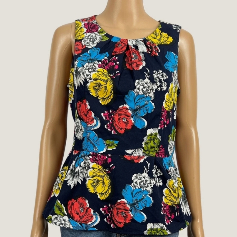 Banana Republic Multicolor Floral Peplum Top